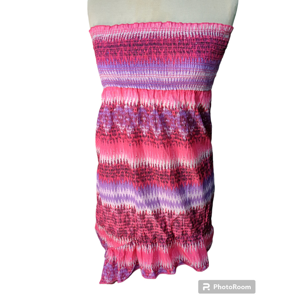 Medium Squeeze strapless summer glitter womens girls blouse top #2
